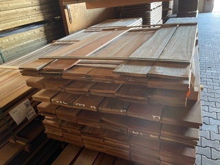 Ca. 116x Angelim Pedra Planken Geschaafd Country Grade, 18x190mm, leng